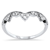 .20ct G SI 14K White Gold Diamond Stackable Band Ring Size 6.5