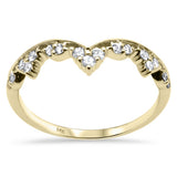 .21ct G SI 14K Yellow Gold Diamond Stackable Band Ring Size 6.5