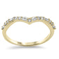 .22ct G SI 14K Yellow Gold Round & Baguette Diamond Stackable Band Ring Size 6.5