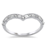.22ct G SI 14K White Gold Round & Baguette Diamond Stackable Band Ring Size 6.5