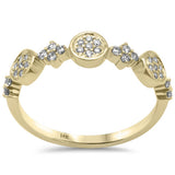 .24ct G SI 14K Yellow Gold Diamond Multi Shaped Band Ring Size 6.5