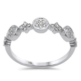 .25ct G SI 14K White Gold Diamond Multi Shaped Band Ring Size 6.5