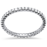 .51ct G SI 14K White Gold Round Diamond Eternity Band Ring Size 6.5