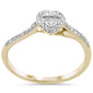 .16ct G SI 14K Yellow Gold Round & Baguette Diamond Engagement Ring Size 6.5