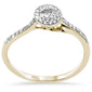 .17ct G SI 14K Yellow Gold Round & Baguette Diamond Engagement Ring Size 6.5