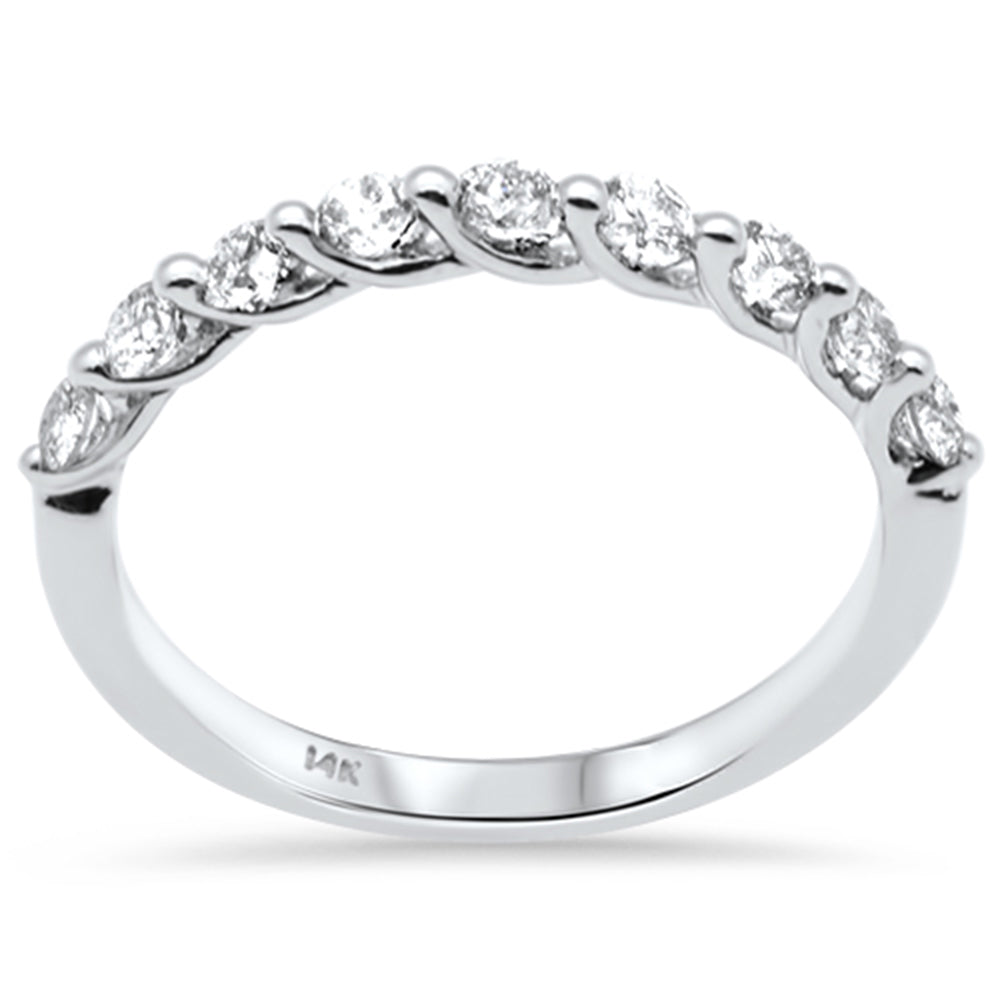 .48ct G SI 14K White Gold Diamond Anniversary Band Ring Size 6.5