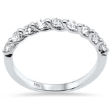 .48ct G SI 14K White Gold Diamond Anniversary Band Ring Size 6.5