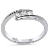 .20ct G SI 14K White Gold Diamond Wrap Around Band Ring Size 6.5