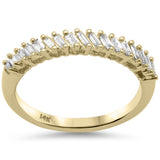 .25ct G SI 14K Yellow Gold Diamond Baguette Band Ring Size 6.5