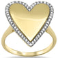 <span style="color:purple">SPECIAL!</span> .22ct G SI 14K Two Tone Gold Diamond Heart Ring Size 6.5