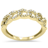 .30ct G SI 14K Yellow Gold Diamond Cuban Ring Size 6.5