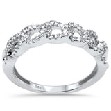 <span style="color:purple">SPECIAL!</span> .30ct G SI 14K White Gold Diamond Cuban Ring Size 6.5
