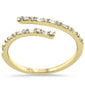 .18ct G SI 14K Yellow Gold Diamond Round & Baguette Wrap Around Ring Size 6.5