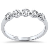 <span style="color:purple">SPECIAL!</span> .20ct G SI 14K White Gold Diamond Band Ring Size 6.5