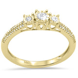 .20ct G SI 14K Yellow Gold Diamond Miracle Illusion Engagement Ring Size 6.5