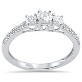 <span style="color:purple">SPECIAL!</span> .20ct G SI 14K White Gold Diamond Miracle Illusion Engagement Ring Size 6.5