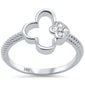 .07ct G SI 14K White Gold Diamond Flower Ring Size 6.5
