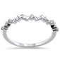 .16ct G SI 14K White Gold Diamond Round & Baguette Band Ring Size 6.5