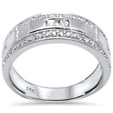<span style="color:purple">SPECIAL!</span>.77ct G SI 14K White Gold Diamond Men's Band Ring Size 10