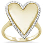 <span style="color:purple">SPECIAL!</span> .22ct G SI 14K Yellow Gold Diamond Heart Ring Size 6.5