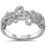 .51ct G SI 14K White Gold Diamond Swirl Band Ring Size 6.5