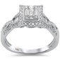 <span style="color:purple">SPECIAL!</span> .46ct G SI 14K White Gold Diamond Round & Baguette Engagment Ring Size 6.5