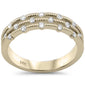 .24ct G SI 14K Yellow Gold Diamond Beads Band Ring Size 6.5