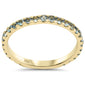 .66ct G SI 14K Yellow Gold Aquamarine Gemstone Band Ring Size 6.5