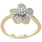 .17ct G SI 10K Yellow Gold Diamond Flower Ring Size 6.5