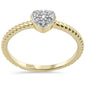 .08ct G SI 10K Yellow Gold Diamond Heart Shape Ring Size 6.5