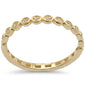 .17ct G SI 14K Yellow Gold Diamond Round & Baguette Eternity Band Ring Size 6.5