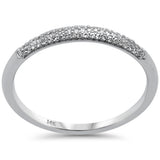 .10ct G SI 14K White Gold Diamond Petite Anniversary Wedding Band Ring Size 6.5