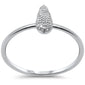 .09ct G SI 14K White Gold Diamond Pear Shaped Ring Size 6.5