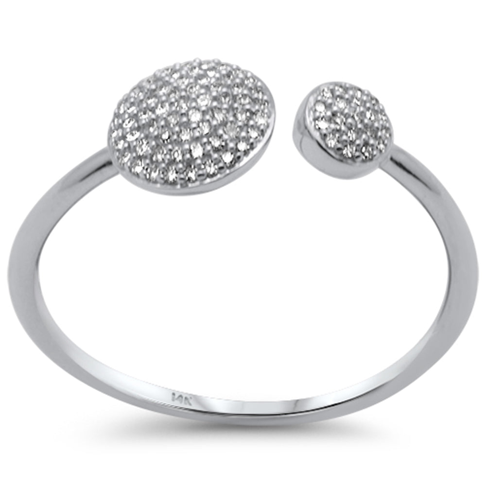 .13ct G SI 14K White Gold Diamond Wrap Around Band Ring Size 6.5