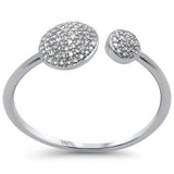 .13ct G SI 14K White Gold Diamond Wrap Around Band Ring Size 6.5
