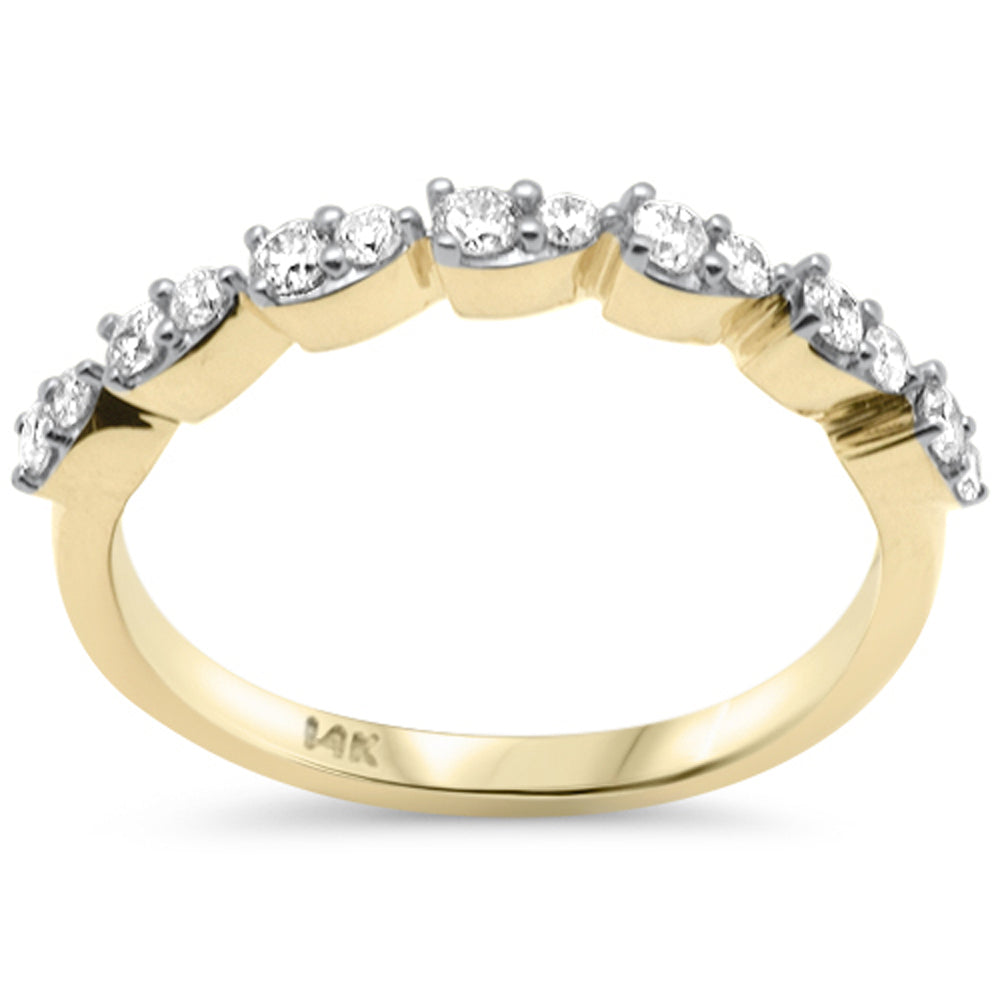 <span style="color:purple">SPECIAL!</span> .33ct G SI 14K Yellow Gold Diamond Band Ring Size 6.5