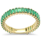 <span style="color:purple">SPECIAL!</span>1.79ct G SI 14K Yellow Gold Emerald Gemstone Band Ring Size 6.5