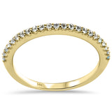 .16ct G SI 14K Yellow Gold Aquamarine Gemstone Band Ring Size 6.5