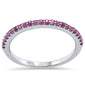 .23ct G SI 14K White Gold Ruby Gemstone Band Ring Size 6.5