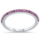 .23ct G SI 14K White Gold Ruby Gemstone Band Ring Size 6.5