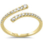 .26ct G SI 14K Yellow Gold Round Diamond Open Band Ring Size 6.5