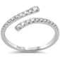 .24ct G SI 14K White Gold Round Diamond Open Band Ring Size 6.5