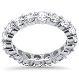 <span style="color:purple">SPECIAL!</span> 3.30ct G SI 14K White Gold Diamond Eternity Ring Size 6.0