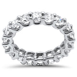 3.80ct G SI 14K White Gold Diamond Eternity Ring Size 6.5