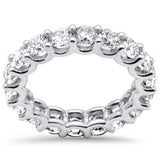 3.81ct G SI 14K White Gold Diamond Eternity Ring Size 6.5