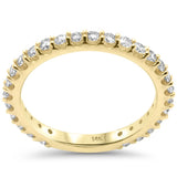<span style="color:purple">SPECIAL!</span> .79ct G SI 14K Yellow Gold Round Diamond Eternity Band Ring Size 6.5