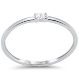 .07ct G SI 14K White Gold Diamond Band Ring Size 6.5