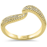 .25ct G SI 14K Yellow Gold Diamond Wrap Arround Band Ring Size 6.5