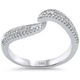.25ct G SI 14K White Gold Diamond Wrap Arround Band Ring Size 6.5
