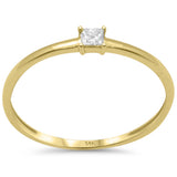 .08ct G SI 14K Yellow Gold Baguette Diamond Band Ring Size 6.5